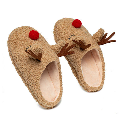 Cheistmas Reindeer Style Cotton Slippers